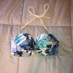 Blue floral Hollister bikini top